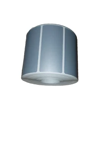 70 x 30mm, Platinum Silver Polyester Die-Cut labels, perm-adhesive, 1000 P/Roll - Picture 1 of 5