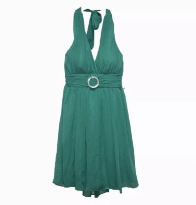 全新 Johnny Martin Junior's 婴儿娃娃吊带鸡尾酒礼服 尺寸 1 蓝绿色婚礼 — 第 1/4 张图片