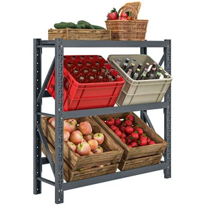 HOMCOM Scaffale per 6 Casse di Bevande a 3 Ripiani Regolabili 110x30x110cm - Foto 1 di 10