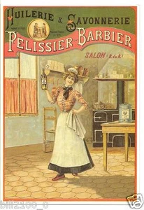 carte postale . publicité . HUILERIE SAVONNERIE . SAVON . PELISSIER-BARBIER - Picture 1 of 1