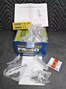 Vintage NOS SAITO FA-40 FOUR STROKE CYCLE GLOW ENGINE in Original Box w/ Papers - Picture 1 of 16
