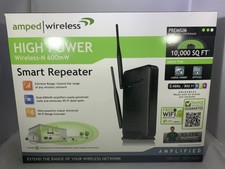 Amped Wireless SR10000 600mw High Power Wireless-N Range extender Smart Repeater