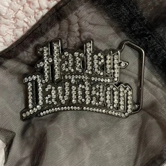Harley Davidson Hermosa Mujer Bling Hebilla Cinturón Con Estrás. Nuevo sin etiquetas Foto 1 de 2