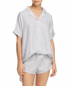 Calvin Klein Striped Sleep Tunic Shoreline Striped | White | Size-Small. - Picture 1 of 3