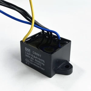 CBB61 motor fan start capacitor 5 wire, 2.4UF+0.9UF X3  300V, ± 5%,-25-70 Degree - Picture 1 of 4