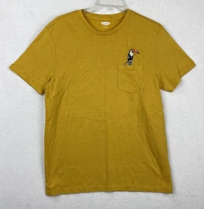 Antigua Camiseta Azul Marino Suave Lavada Bordada-Gráfica PEQUEÑA Pájaro Tucán Amarillo/Dorado NUEVA - Imagen 1 de 6