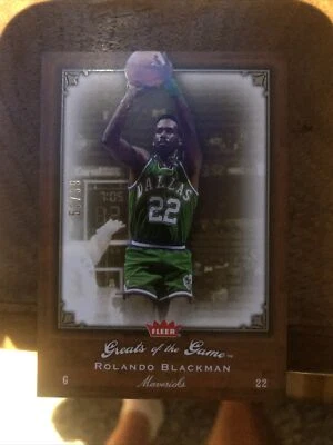 2005-06 FLEER GREATS OF THE GAME BASKETBALL ROLANDO BLACKMAN GOLD INSERT #/99 - Image 1 of 2