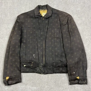 Vintage 50s Bown Arrow Gabardine Ricky Jacket Atomic Fleck Men Medium Rockabilly - Picture 1 of 11