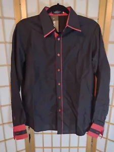 WSGYJ Damen mit Knopfleiste schwarz rot US-Größe Large. Western, Band Shirt - Bild 1 von 6