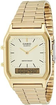 DISPLAY Casio Men's Gold Stainless Steel Band Quartz Movement Watch AQ230GA-9D - Image 1 of 3