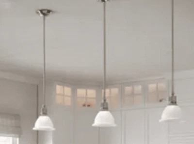 Progress Lighting  P5078-09  Madison  1-Light  8" Mini Pendant - Brushed Nickel - Image 1 of 3