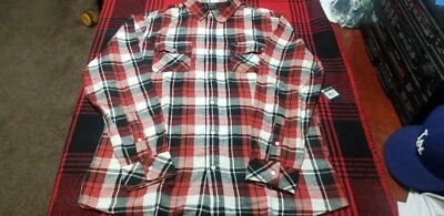 NWT Matix Mens Red & Black Plaid Longsleeve Flannel - Image 1 of 4