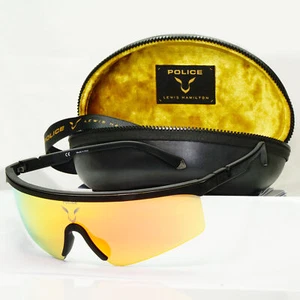Police Lewis Hamilton F1 Sunglasses Gold Orange Mirror Shield SPL A28 COL 6AAY - Picture 1 of 12