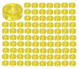 ☀️Lego 1x1 Trans-Gelb Runde Fliesen x100 Noppen Teil Stück Großpackung Posten Legos - Bild 1 von 1