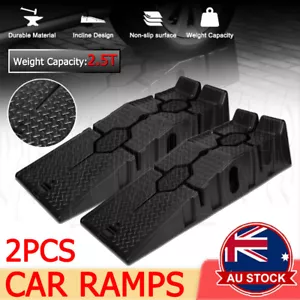 2Pcs 2.5 Ton Car Ramps Heavy-Duty Set Pair Service Trailer Vehicle 4WD Portable - Picture 1 of 12