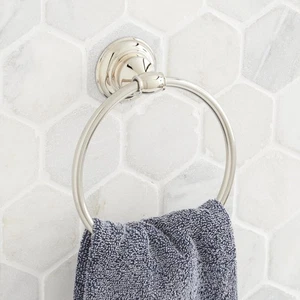 Signature Hardware SHBETR2PN Beasley Wall  Towel Ring  Polished Nickel NEW! B20 - Picture 1 of 2