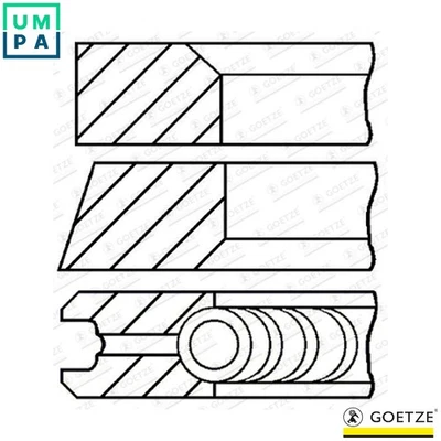 4x PISTON RING KIT 08-123405-30 FOR K9K764/P732/780/732/804/806/716/734 1.5L - Image 1 of 4