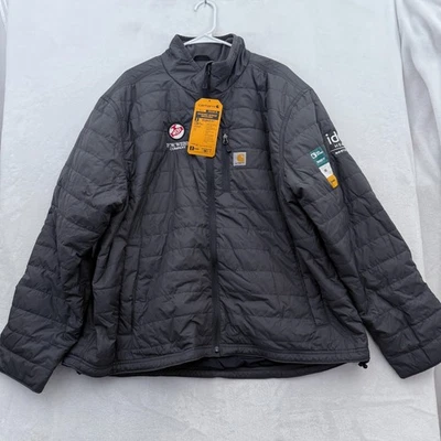 Carhartt Puffer Jacket Men 2XL Gray Full Zip Rain Defender Lightweight Insulated - Image 1 of 4