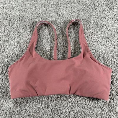 Sujetador deportivo Vuori para mujer pequeño rosa con tiras en la espalda yoga correr atlético VW1104 Foto 1 de 4