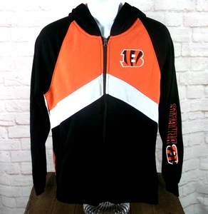 CINCINNATI BENGALS NFL Team Apparel ZIPPING HOODED SWEATSHIRT hoodie MEDIUM m - Picture 1 of 5