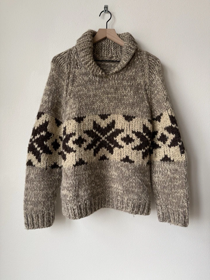 Suéter Pullover Cuello Chal Lebowski Nativo Americano Tejido a Mano DE COLECCIÓN Foto 1 de 2