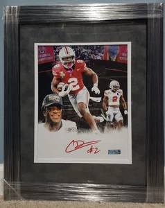 CALEB DOWNS signiertes 8x10 GERAHMTES Foto Ohio State Buckeyes Echtheitszertifikat - Bild 1 von 4
