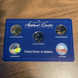 Nebraska - The Complete Statehood Quarter Collection - 5 Coin Set Gold Plat Holo - Picture 1 of 8