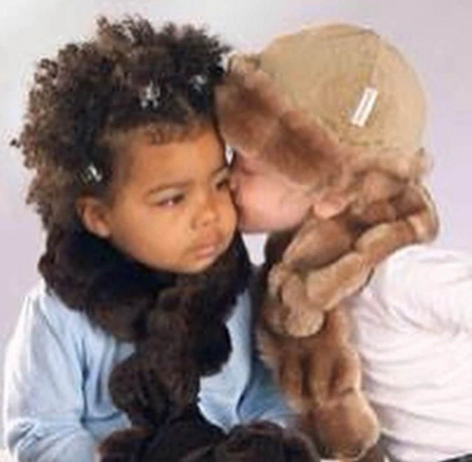 Bufanda para niños de piel sintética minimink beige miel Foto 1 de 1