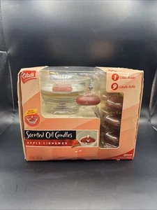 Set Glade Scented Oil Candles with 1 glass holder & 9 refills apple cinnamon NOS - Picture 1 of 6