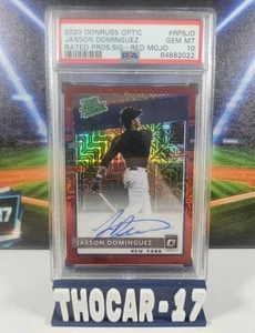Donruss Optic Rated Red Mojo 2020 - Jasson Dominguez automático/49 PSA 10 Yankees 🔥 - Imagen 1 de 2