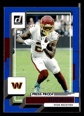 2022  Donruss Blue Press Proof #178 Dyami Brown  Washington Commanders - Image 1 of 2
