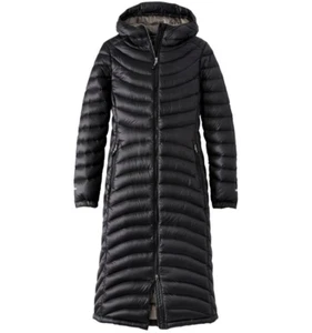 LL Bean Goose Down Puffer Coat XL Black 850 Water Repellent Downtek Hood Zip - Picture 1 of 21