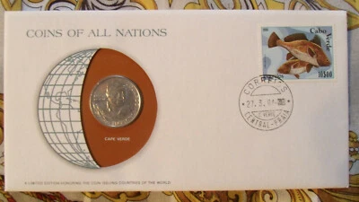 Coins of All Nations Cape Verde 1982 10 Escudos UNC  - Image 1 of 2