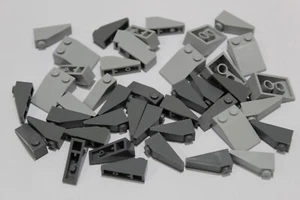 LEGO 42 Dachsteine Schrägsteine 33° neues hellgrau dunkelgrau #3898 - Bild 1 von 1