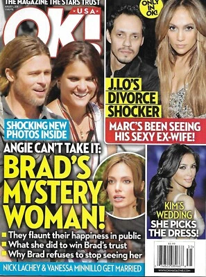 OK Magazine Brad Pitt Angelina Jolie Jennifer Lopez Marc Anthony Kim Kardashian Foto 1 de 4