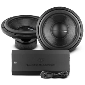 Black Diamond Monoblock Amp + 2x DS18 12" Car Subwoofer 750W RMS - Picture 1 of 1