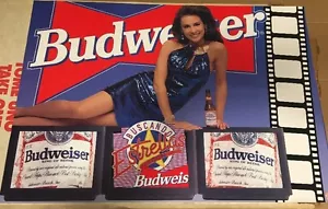 A Taste of Nostalgia: Budweiser's Vintage Beer Poster with a Spanish Muse - Picture 1 of 8
