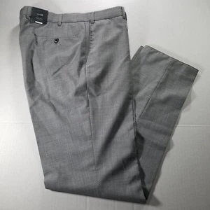 Pantalones de vestir Hiltl de lana gris Vitale Barberis Canonico 34" nuevos con etiquetas talla 54 38x34 - Imagen 1 de 8