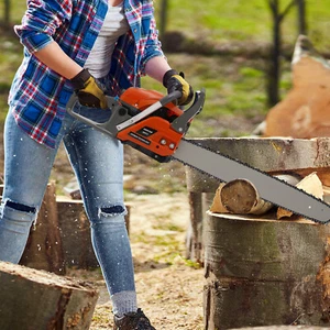 2-Stroke Gasoline Chainsaw 62 CC 22" Bar Power Engine Wood Cutting Gas Chain Saw - Picture 1 of 23