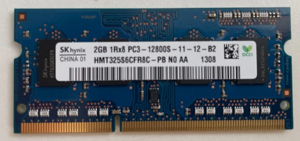 Hynix HMT325S6CFR8C 2GB PC3-12800 DDR3 1600MHz Macbook Laptop 204 Pin Sodimm RAM - Image 1 of 1