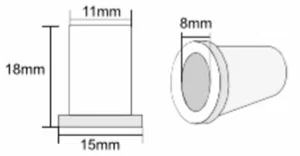 Simplefix Fixings. Stand off Sign Locator cups MEDIUM - 50 Letter Fixing Cups - Picture 1 of 1