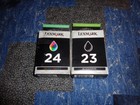 New Genuine Lexmark 23 Black & 24 Color Ink Cartridges In Sealed Retail Boxes