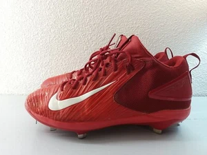 Nike Mike Trout 3 Pro 856498-667 Metal Baseball Cleats Red / White Men's Size 13 - Picture 1 of 12