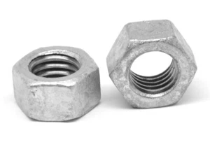 Tuerca hexagonal terminada de hilo grueso de 3/8"-16 galvanizada en caliente - Imagen 1 de 1