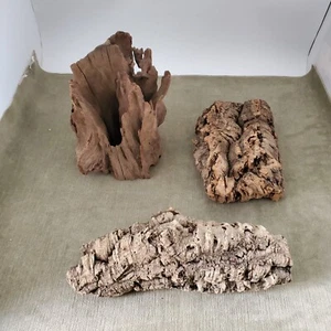 Aquarium and Terrarium Cork wood and Eucalyptus wood Lot of 3 - Picture 1 of 24