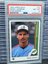 1989 Upper Deck Randy Johnson Star Rookie RC #25 PSA 8 Expos V215