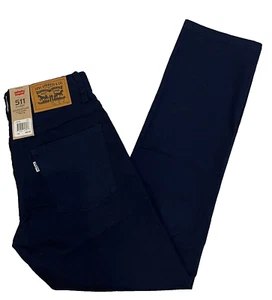 Levi's 511 Slim Boys Twill Pants 12REG 26X26 Dark Blue Colored Jeans  - Picture 1 of 7