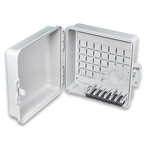 "Caja de conexiones eléctricas 9 x 9 x 3,5"" carcasa resistente a la intemperie IP65 con riel DIN" - Imagen 1 de 5