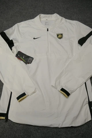 NWT Nike Jacket Mens Small White Black Army Black Knights Embroidered Half Zip Cover