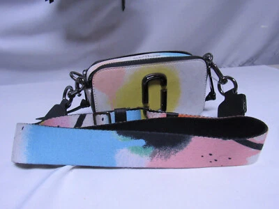 Bolso Bandolera Pequeño Marc Jacobs Para Mujer Snap Shot Azul Amarillo Rosa Blanco Foto 1 de 4